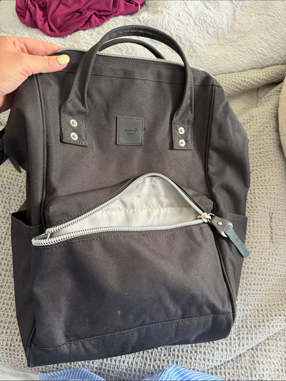 Anello Black Canvas Backpack - Casual Everyday Men’s Bag